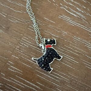 Black and Silver Scottish Terrier Pendant Necklace